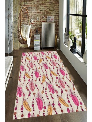 İnka Halı Antibakteriyel Kaymaz Dot Taban Yıkanabilir Dijital Baskı Halı MRC2232