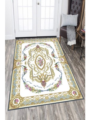 İnka Halı Antibakteriyel Kaymaz Dot Taban Yıkanabilir Dijital Baskı Halı MRC2302