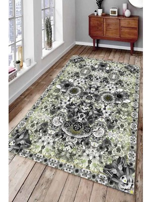 İnka Halı Antibakteriyel Kaymaz Dot Taban Yıkanabilir Dijital Baskı Halı MRC2017