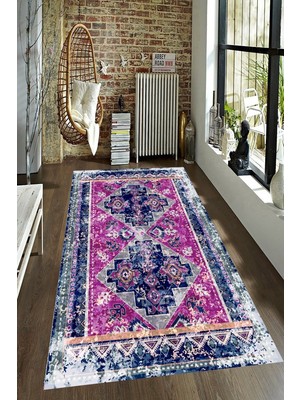 İnka Halı Antibakteriyel Kaymaz Dot Taban Yıkanabilir Dijital Baskı Halı MRC2196