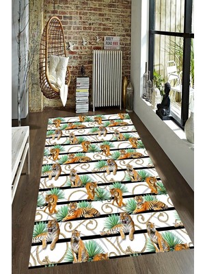 İnka Halı Antibakteriyel Kaymaz Dot Taban Yıkanabilir Dijital Baskı Halı MRC2314