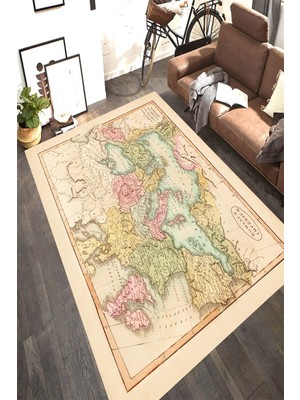 İnka Halı Antibakteriyel Kaymaz Dot Taban Yıkanabilir Dijital Baskı Halı MRC2542