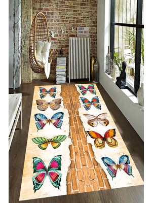 İnka Halı Antibakteriyel Kaymaz Dot Taban Yıkanabilir Dijital Baskı Halı MRC2628