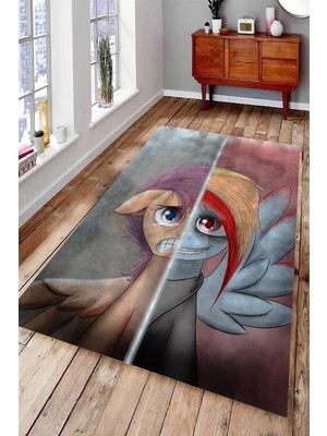 İnka Halı Antibakteriyel Kaymaz Dot Taban Yıkanabilir Dijital Baskı Halı MRC1912