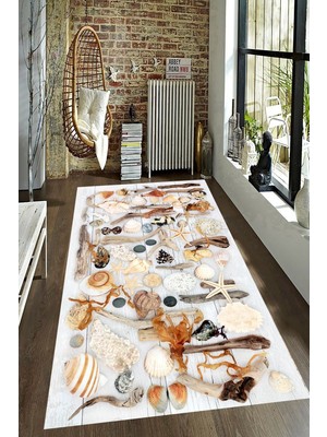 İnka Halı Antibakteriyel Kaymaz Dot Taban Yıkanabilir Dijital Baskı Halı MRC2559