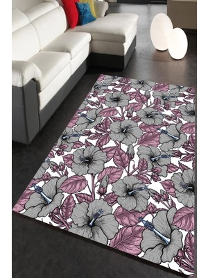 İnka Halı Antibakteriyel Kaymaz Dot Taban Yıkanabilir Dijital Baskı Halı MRC1986