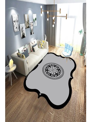 İnka Halı Antibakteriyel Kaymaz Dot Taban Yıkanabilir Dijital Baskı Halı MRC2720