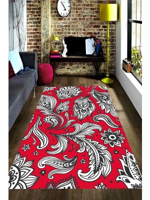 İnka Halı Antibakteriyel Kaymaz Dot Taban Yıkanabilir Dijital Baskı Halı MRC2009