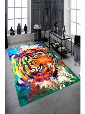 İnka Halı Antibakteriyel Kaymaz Dot Taban Yıkanabilir Dijital Baskı Halı MRC2170