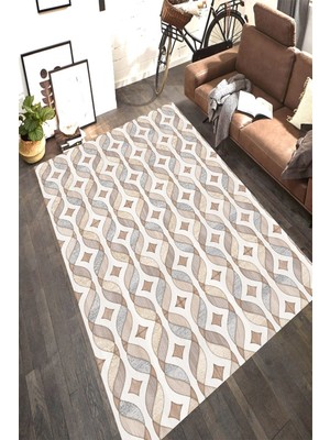 İnka Halı Antibakteriyel Kaymaz Dot Taban Yıkanabilir Dijital Baskı Halı MRC2486