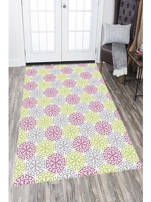 İnka Halı Antibakteriyel Kaymaz Dot Taban Yıkanabilir Dijital Baskı Halı MRC2213