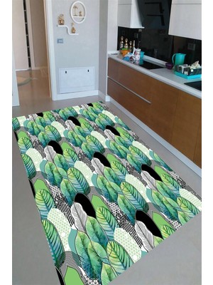 İnka Halı Antibakteriyel Kaymaz Dot Taban Yıkanabilir Dijital Baskı Mutfak Halısı MRC2191