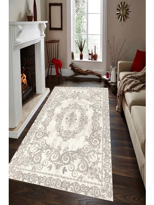 İnka Halı Antibakteriyel Kaymaz Dot Taban Yıkanabilir Dijital Baskı Halı MRC2294