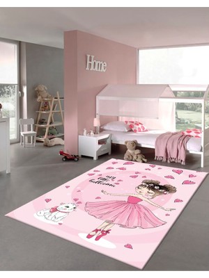 İnka Halı Antibakteriyel Kaymaz Dot Taban Yıkanabilir Dijital Baskı Çocuk Halısı MRC2740