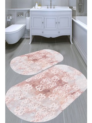 İnka Halı Kaymaz Taban Yıkanabilir 2'li Banyo Paspası (50X60 cm - 60X100 Cm) BRC1475