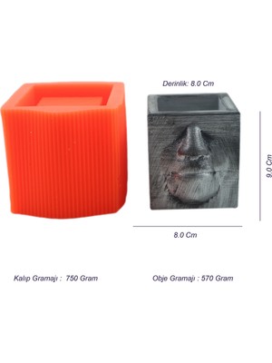 Hobizubi Beton Saksı Silikon Kalıp  144