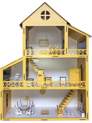 Belinay Ahşap Oyun Evi 80CM 21 Eşya