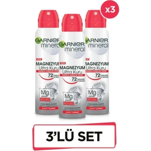 Mineral Magnezyum Sprey Kadın Deodorant 150ML 3 Adet