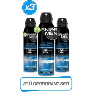 Men Ekstra Ferahlık Aerosol 150 ml Sprey 3 Adet