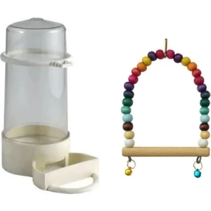 Silo Muhabbet Kuşu Suluğu + Boncuklu Salıncak