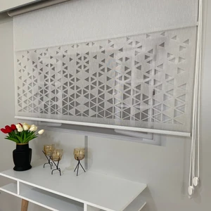 Volper Mekanik Volper VP1010 Çift Mekanizmalı Lazer Kesim Tül ve Stor Perde Gri 100X200