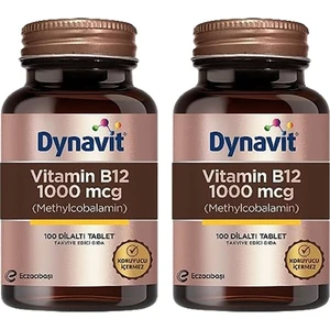 Vitamin B12 1000 Mcg Dilaltı 100 Tablet x 2 Adet