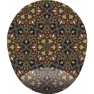 Mağaza Depom Koyu Temalı Desenli  Bilek Destekli Oval Tasarım Mousepad 20X Mouse Pad