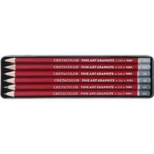 Cretacolor Fine Art Graphite Dereceli Karakalem Eskiz Çizim Seti Metal Kutu 6'lı
