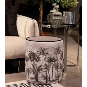 Home Siyah Palmiye Desen Puf