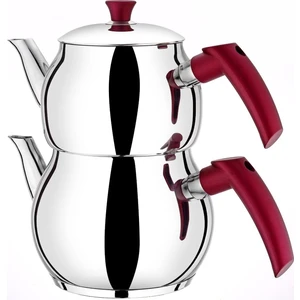 Aile Boy Küre Çaydanlık-Bordo