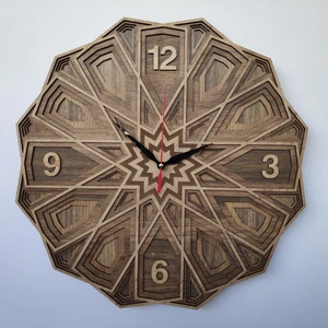 Desen Sanat Özel Tasarım Selçuklu Saat   40 x 40 cm   Keçe