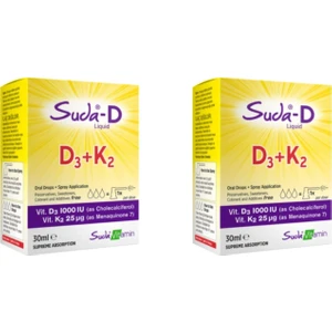 Suda Vitamin D Vitamin D3 K2 Liquid 30 ml 2 Adet