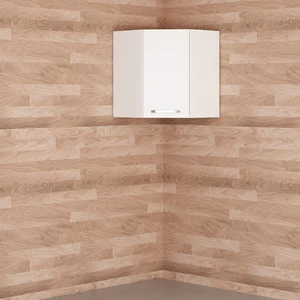 Mutfak Üst Modül 1DK1R 60 cm Köşe Dolap Beyaz  B1