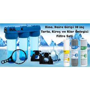 Bina,daire Şebeke Girişi 10 Inç Tortu,kireç ve Klor Önleyici Üçlü Filtre