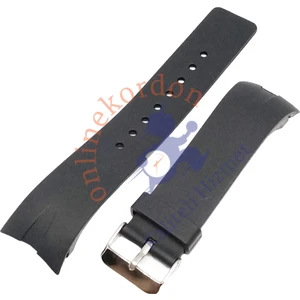 A13600G Siyah Silikon Saat Kordonu