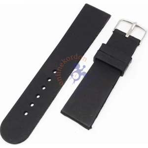 Online Kordon Düz Siyah 22MM Silikon Saat Kordonu