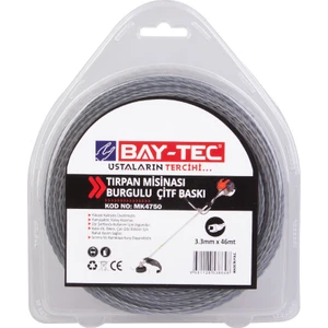 Bay-TecBurgulu Çift Baskı Tırpan Misinası 3.3 mm 46 M