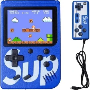 Blue İnter Gameboy Sup Oyun Konsolu 2 Oyuncu Mini Atari Retro 400 Oyun 3 Inç