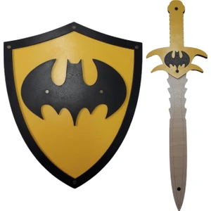Ahşap Oyuncak Seti 2’li Batman Kalkanı ve Kılıcı