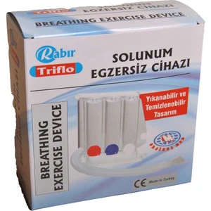 Triflo Solunum Egzersiz Cihazı- Üfleme Topu Nefes Egzersizi - Çift Yönlü - 4 Adet Medlon