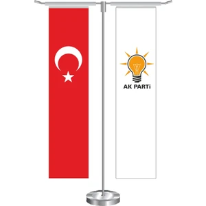 Bayrak Online T Dikdörtgen Ak Parti Masa Bayrağı Takımı