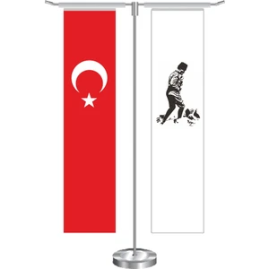 Bayrak Online T Dikdörtgen Atatürk Masa Bayrağı Takımı