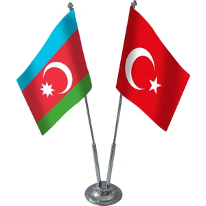 Bayrak Online İkili Azerbaycan Masa Bayrağı Takımı