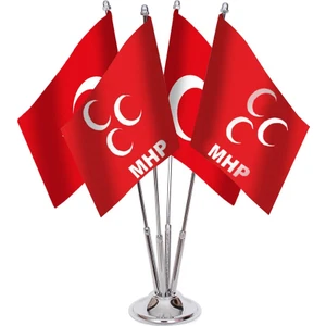 Bayrak Online Dörtlü Mhp Masa Bayrağı Takımı