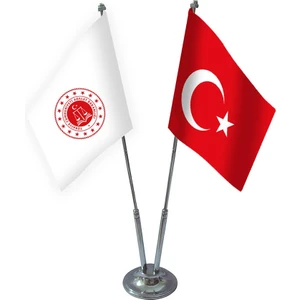 Bayrak Online İkili T.C Adalet Bakanlığı Masa Bayrağı Takımı