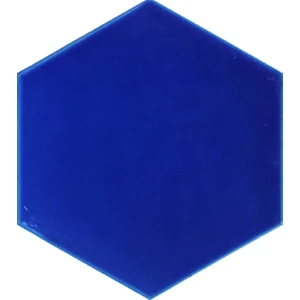 Armada Çini 15x17 Cm Düz Kobalt Altıgen Seramik