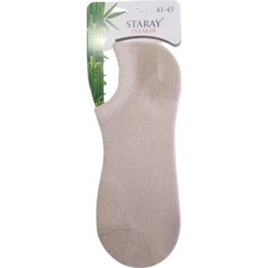 3 Çift Bej Rengi Dikişsiz Bambu Sneaker Görünmez Çorap
