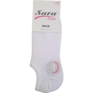 Sara Donna 3 Çift Beyaz Renk Dikişsiz Sneaker Görünmez Çorap