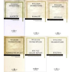 Romeo ve Juliet - Hamlet - Macbeth - Othello -  Fırtına - William Shakespeare - 6 Kitap