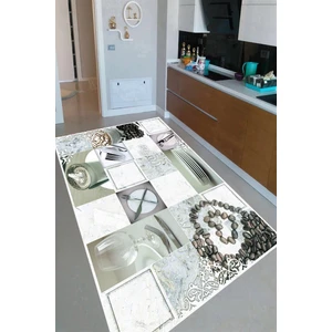 İnka Halı Antibakteriyel Kaymaz Dot Taban Yıkanabilir Dijital Baskı Mutfak Halısı MRC2553